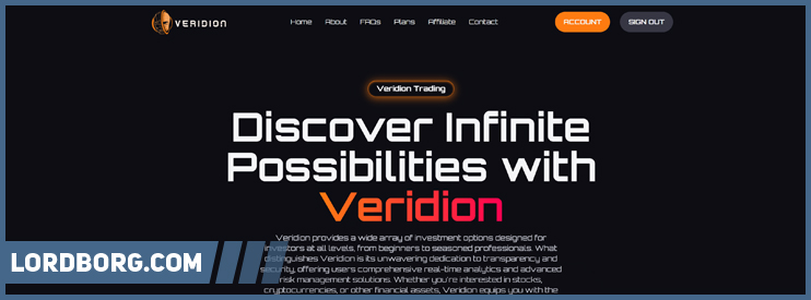 HYIP veridion-trading.com — Обзор и отзывы