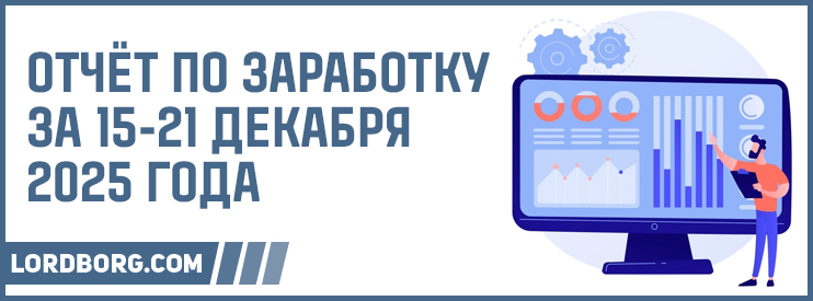 Отчёт по заработку в Интернете за 15-21 декабря 2025 года